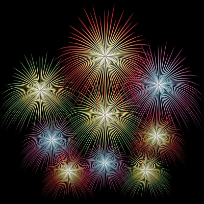 Women's Design By Humans July 4th Fireworks Display By Racerback Tank Top