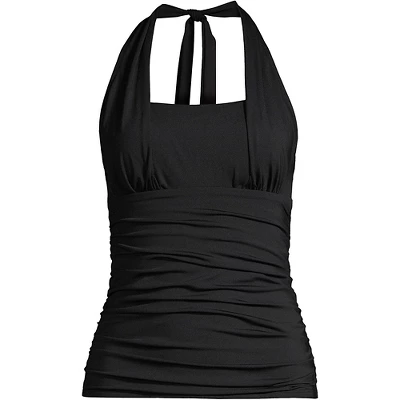 Lands' End Women's Chlorine Resistant Square Neck Halter Tankini Swimsuit Top - Image 3