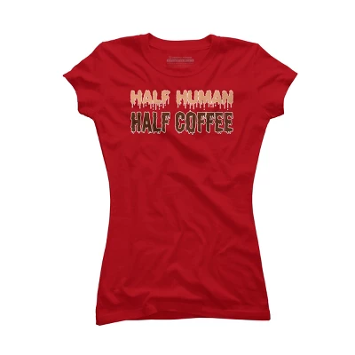 Junior's Design By Humans Funny Halloween Costume For Coffee Addicts By TeeShirtMadness T-Shirt - Image 6