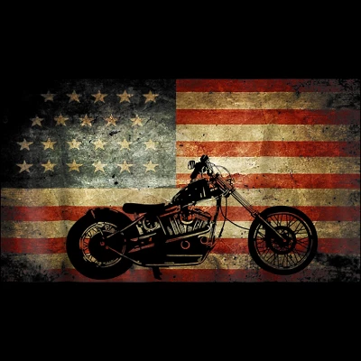 Women's Design By Humans July 4th American Vintage Motorcycle Flag By Littlesenh1 Racerback Tank Top