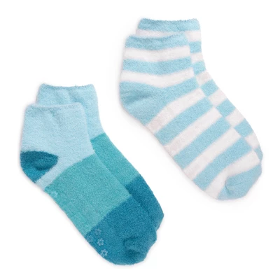 MUK LUKS Women's 2 Pair Pack Aloe Crew Socks