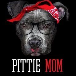 Junior's Design By Humans Mother's Day Pittie Mom Pitbull Dog Lovers By Dandingroz T-Shirt
