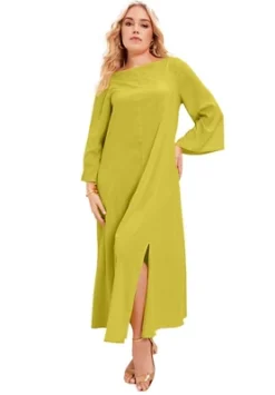 June + Vie By Roaman's Women’s Plus Size Bell-Sleeve Maxi Dress