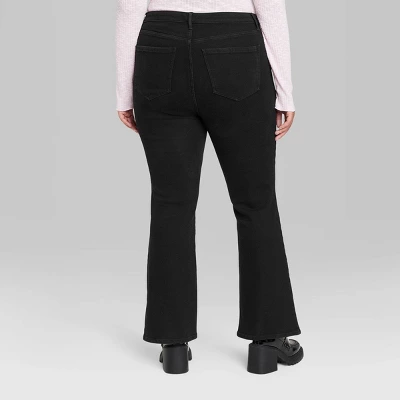 Women's Low-Rise Flare Jeans - Wild Fable™ Black Clean - Image 2