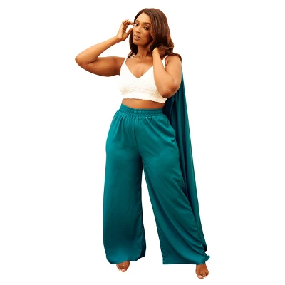 Rebdolls Women's Elastic Waistband Wide Leg Pants - Image 2