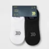 Women's 10pk Lightweight Liner Athletic Socks - All In Motion™ Black/White 4-10