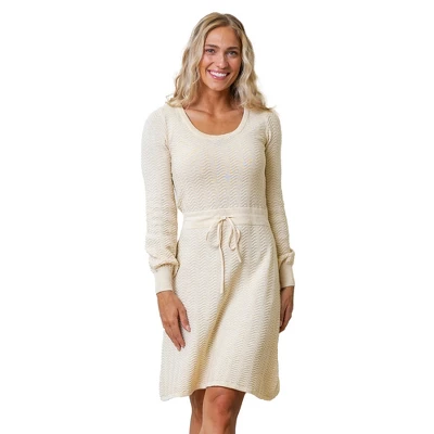 Hope & Henry Womens' Long Balloon Sleeve Scoop Neck Sweater Dress - Image 6