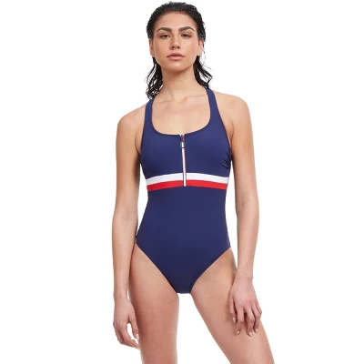 Profile By Gottex Olympic Dream Zip Front Racerback One Piece - Image 5