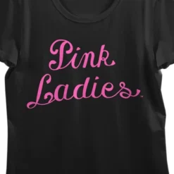Grease Pink Ladies Logo Crew Neck Short Sleeve Black Women’s T-shirt