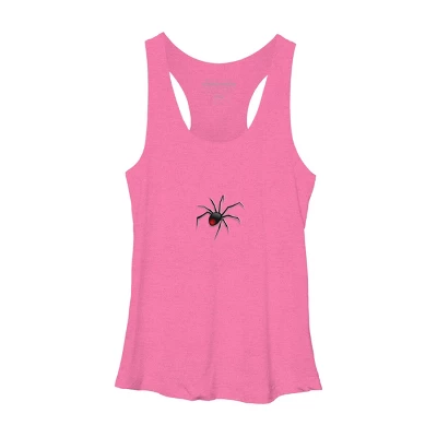 Women's Design By Humans Halloween Spider Tshirt By Bambino Racerback Tank Top - Image 3