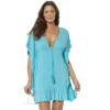 Swimsuits For All Women’s Plus Size Vienna Ruffle Cover Up Tunic