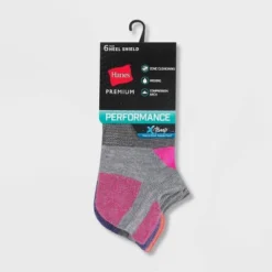 Hanes Performance Women's Cushioned 6pk No Show Tab Athletic Socks 5-9