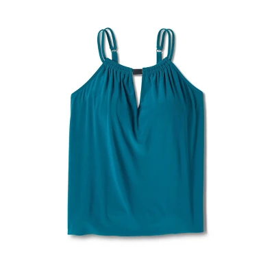 Women's UPF 50 High Neck Keyhole Tankini Top - Aqua Green® - Image 9