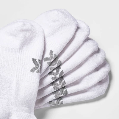 Women's Cushioned 6+1 Bonus Pack Ankle Athletic Socks - All In Motion™ White 4-10 - Image 2